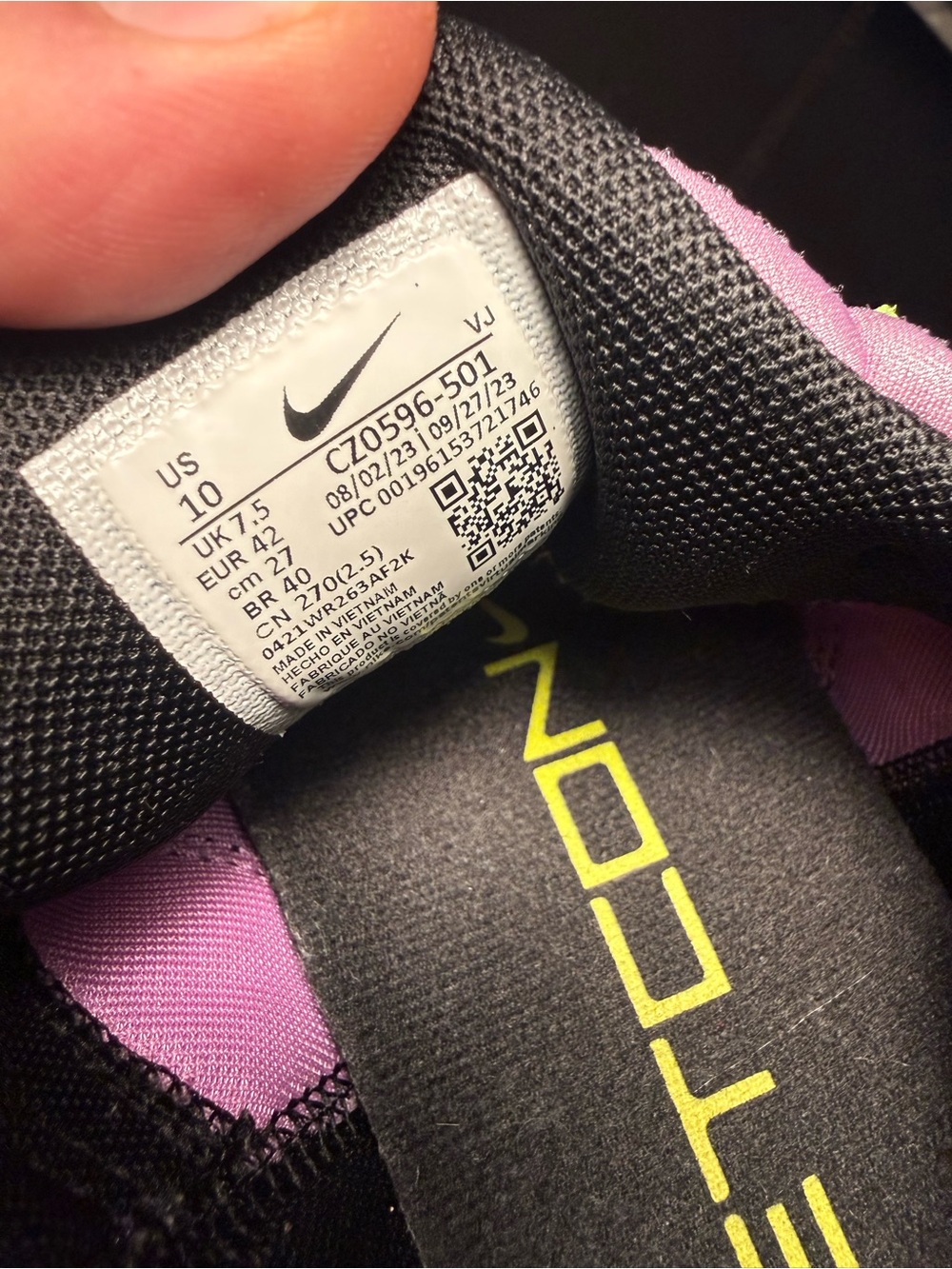Nike Free Metcon 4 Workout Training Rush Fuchsia Volt Womens Size 10 - Picture 3 of 5